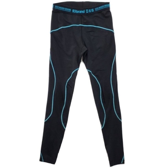 93 Brand Pants - 93 Brand Leggings Yoga Grapling Pant Women M 24x26 Black Blue Seek Higher Ground